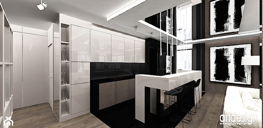 nowoczesna, otwarta kuchnia - zdjęcie od ARTDESIGN architektura wnętrz