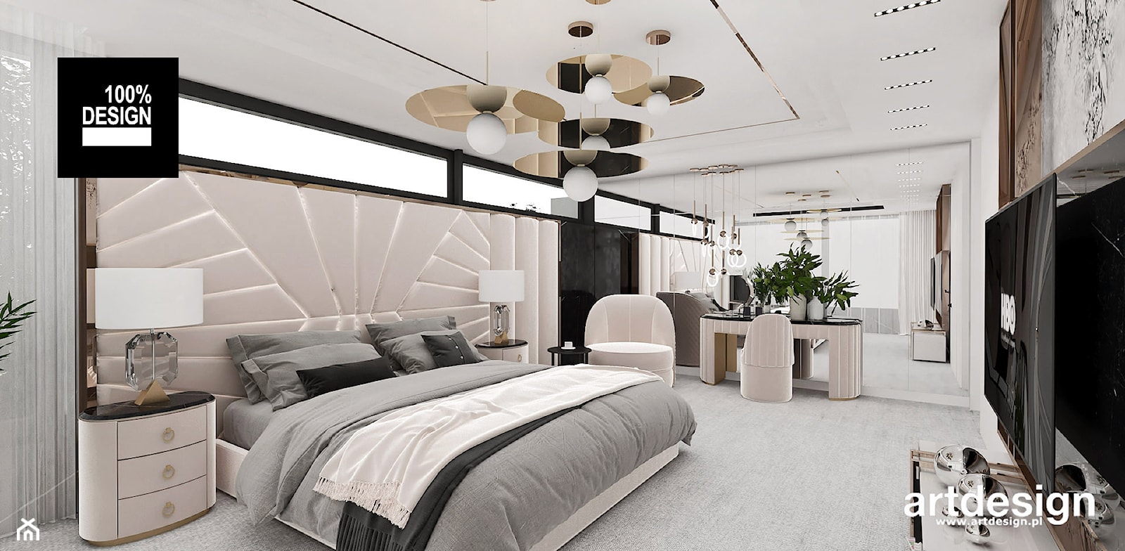 Luksusowa sypialnia - zdjęcie od ARTDESIGN architektura wnętrz - Homebook