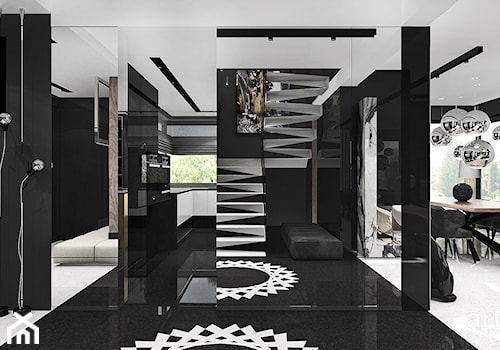 IN THE HEAT OF THE MOMENT | Wnętrza domu - Duży czarny z marmurem na podłodze hol / przedpokój, styl nowoczesny - zdjęcie od ARTDESIGN architektura wnętrz