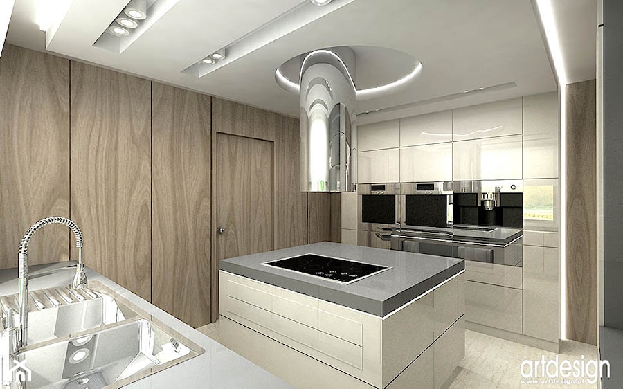 projekty nowoczesnej kuchni - zdjęcie od ARTDESIGN architektura wnętrz