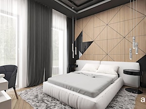 BIRD'S EYE VIEW | II | Wnętrza domu - Mała czarna sypialnia, styl nowoczesny - zdjęcie od ARTDESIGN architektura wnętrz