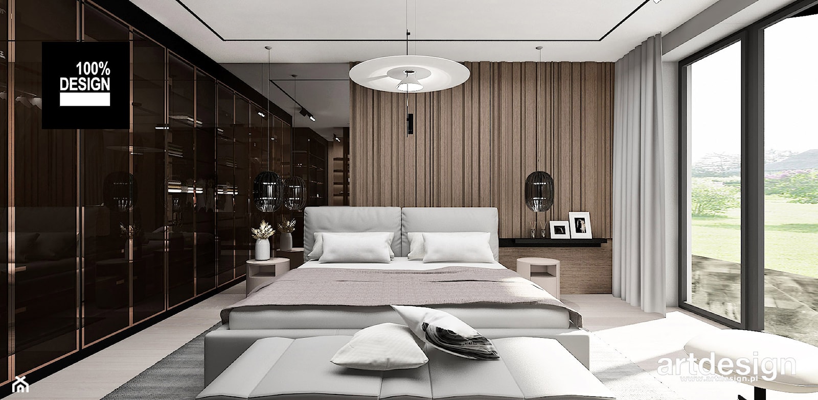 Efektowna sypialnia - zdjęcie od ARTDESIGN architektura wnętrz - Homebook