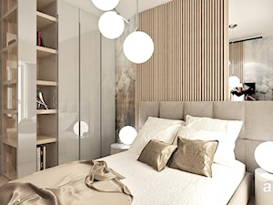 aranżacja sypialni w ciepłej kolorystyce - zdjęcie od ARTDESIGN architektura wnętrz