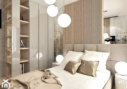 aranżacja sypialni w ciepłej kolorystyce - zdjęcie od ARTDESIGN architektura wnętrz