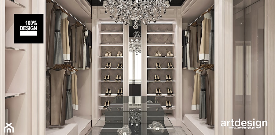 luksusowa aranżacja garderoby - zdjęcie od ARTDESIGN architektura wnętrz