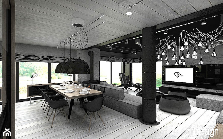 jadalnia i salon - projekty - zdjęcie od ARTDESIGN architektura wnętrz