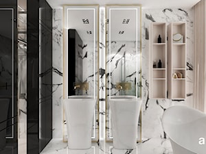 łazienka z wolnostojącymi umywalkami - zdjęcie od ARTDESIGN architektura wnętrz