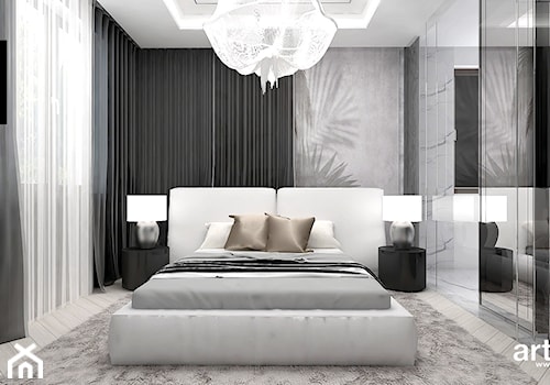 KEEP THE BALL ROLLING | Wnętrza apartamentu - Mała szara sypialnia, styl nowoczesny - zdjęcie od ARTDESIGN architektura wnętrz