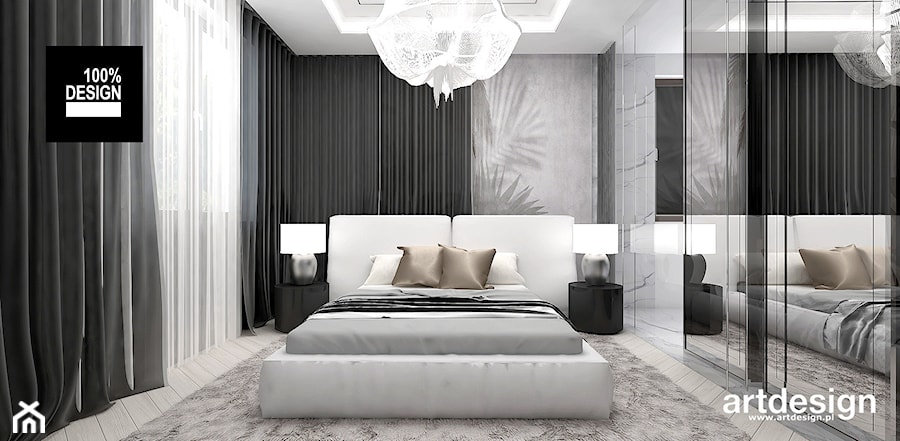 KEEP THE BALL ROLLING | Wnętrza apartamentu - Mała szara sypialnia, styl nowoczesny - zdjęcie od ARTDESIGN architektura wnętrz