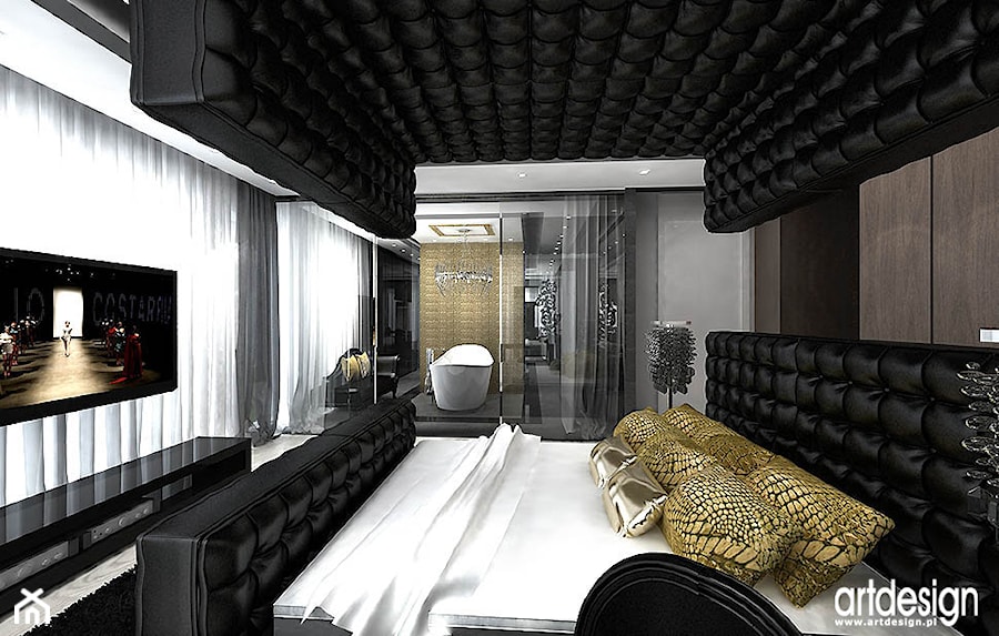 sypialnia z łazienką - projekt wnętrza - zdjęcie od ARTDESIGN architektura wnętrz