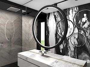 LIKE A DUCK TO WATER | II | Wnętrza domu - Średnia na poddaszu z lustrem łazienka z oknem, styl nowoczesny - zdjęcie od ARTDESIGN architektura wnętrz