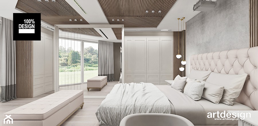 Nowoczesna sypialnia z eleganckimi dodatkami - zdjęcie od ARTDESIGN architektura wnętrz