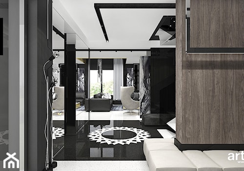 IN THE HEAT OF THE MOMENT | Wnętrza domu - Mały z wieszakiem czarny szary hol / przedpokój, styl nowoczesny - zdjęcie od ARTDESIGN architektura wnętrz