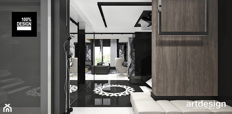 IN THE HEAT OF THE MOMENT | Wnętrza domu - Mały z wieszakiem czarny szary hol / przedpokój, styl nowoczesny - zdjęcie od ARTDESIGN architektura wnętrz