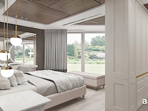 Projekt sypialni z wydzieloną garderobą - zdjęcie od ARTDESIGN architektura wnętrz