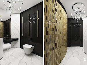 luksusowa łazienka ze złotą mozaiką - zdjęcie od ARTDESIGN architektura wnętrz