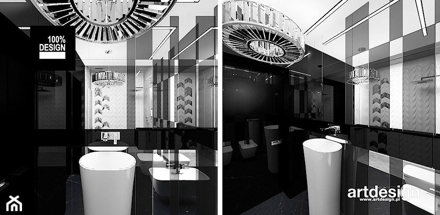 projekt nowoczesnej łazienki - zdjęcie od ARTDESIGN architektura wnętrz