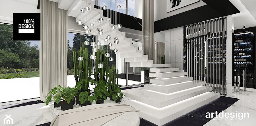 Luksusowe schody w domu - zdjęcie od ARTDESIGN architektura wnętrz