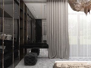 TAKE THE BULL BY THE HORNS | Wnętrza apartamentu - Średnia czarna szara sypialnia, styl nowoczesny - zdjęcie od ARTDESIGN architektura wnętrz