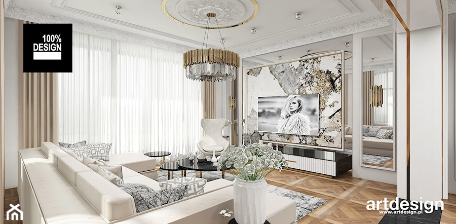 luksusowa aranżacja salonu - zdjęcie od ARTDESIGN architektura wnętrz
