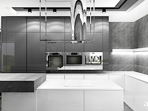 TOUGH NUT TO CRACK | Wnętrza domu - Duża z zabudowaną lodówką kuchnia w kształcie litery l z wyspą lub półwyspem, styl nowoczesny - zdjęcie od ARTDESIGN architektura wnętrz
