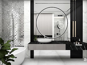 IT IS LIKE OXYGEN | II | Wnętrza domu - Średnia z lustrem łazienka z oknem, styl nowoczesny - zdjęcie od ARTDESIGN architektura wnętrz