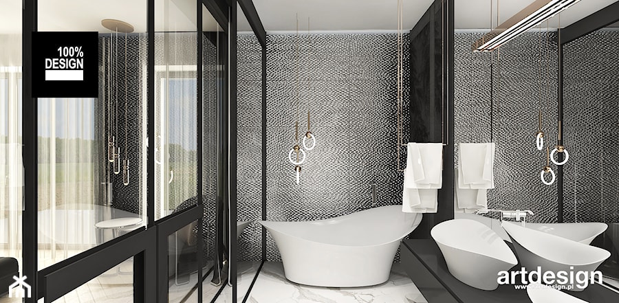luksusowa łazienka w stylu nowoczesnym - zdjęcie od ARTDESIGN architektura wnętrz