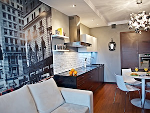 mieszkanie rodzeństwa 76m2 - Kuchnia, styl nowoczesny - zdjęcie od rooMore