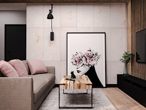 Beton&drewno&róż&loft - zdjęcie od Jedyne.Takie.Wnętrza - Architekt wnętrz Paulina Kononowicz-Kwaśnik