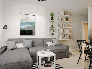 Wielofunkcyjny salon w stylu loftowo-skandynawskim - zdjęcie od Jedyne.Takie.Wnętrza Paulina Kononowicz-Kwaśnik