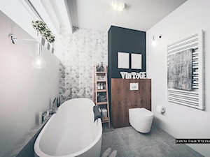 Jedyne.Takie.Wnętrza - Skandywska łazienka - Średnia z punktowym oświetleniem łazienka z oknem, styl industrialny - zdjęcie od Jedyne.Takie.Wnętrza - Architekt wnętrz Paulina Kononowicz-Kwaśnik