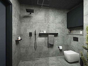 Betonowa minimalistyczna łazienka - zdjęcie od Jedyne.Takie.Wnętrza - Architekt wnętrz Paulina Kononowicz-Kwaśnik