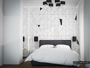 Jedyne.Takie.Wnętrza - Czarno-biała elegancja Gdańsk - Sypialnia, styl minimalistyczny - zdjęcie od Jedyne.Takie.Wnętrza - Architekt wnętrz Paulina Kononowicz-Kwaśnik