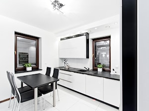 Kuchnia -Apartament VIII - Duża otwarta z nablatowym zlewozmywakiem kuchnia jednorzędowa, styl nowoczesny - zdjęcie od Meble Ideal