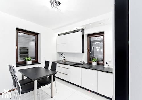 Kuchnia -Apartament VIII - Duża otwarta z nablatowym zlewozmywakiem kuchnia jednorzędowa, styl nowoczesny - zdjęcie od Meble Ideal