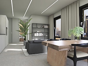 Minimalistyczny apartament - wizki - Salon, styl skandynawski - zdjęcie od Bargański Pracownia Wnętrz