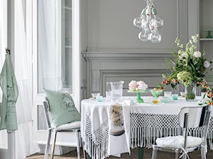 Spring 2015 - Średnia szara jadalnia jako osobne pomieszczenie, styl nowoczesny - zdjęcie od H&M Home