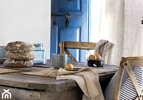 katalog wiosna 2015 - Średnia biała jadalnia jako osobne pomieszczenie, styl prowansalski - zdjęcie od H&M Home