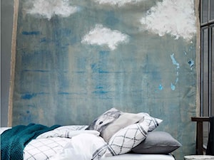 katalog 2015 - Mała biała niebieska sypialnia, styl skandynawski - zdjęcie od H&M Home
