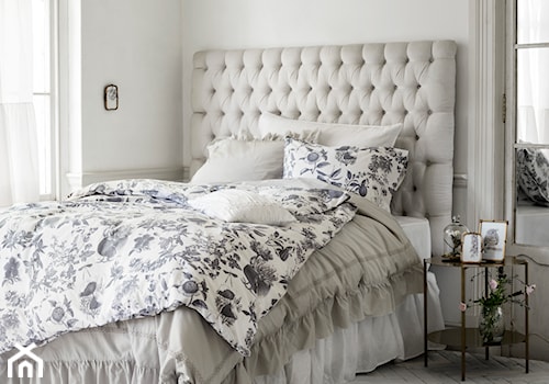 Midseason 2015 - Średnia biała sypialnia, styl nowoczesny - zdjęcie od H&M Home