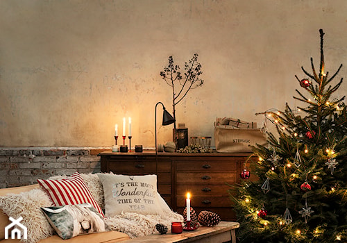 Winter 2014 - Średni beżowy szary salon - zdjęcie od H&M Home