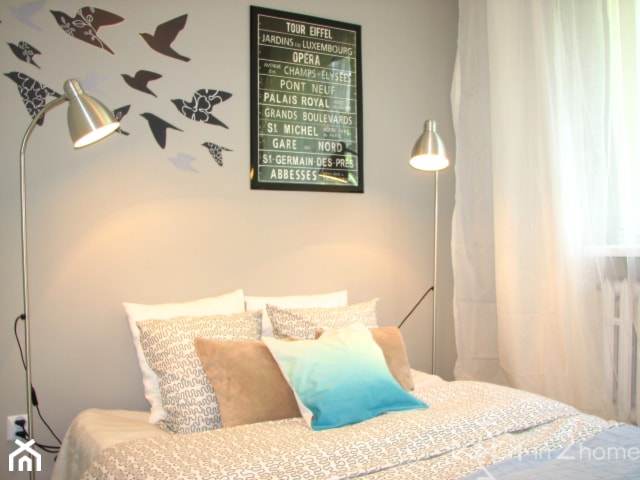 Sypialnia w odcieniach szarości - zdjęcie od IN2HOME - Homebook