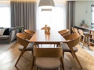 Dom w Tychach - Duża biała jadalnia w salonie - zdjęcie od Superpozycja Architekci Dominika Trzcińska