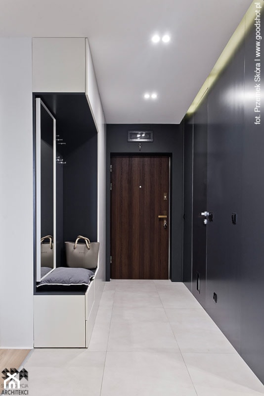 Mieszkanie w Katowicach_70m2 - Hol / przedpokój, styl minimalistyczny - zdjęcie od Superpozycja Architekci Dominika Trzcińska