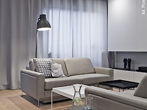 Mieszkanie w Katowicach_70m2 - Mały biały salon, styl nowoczesny - zdjęcie od Superpozycja Architekci Dominika Trzcińska
