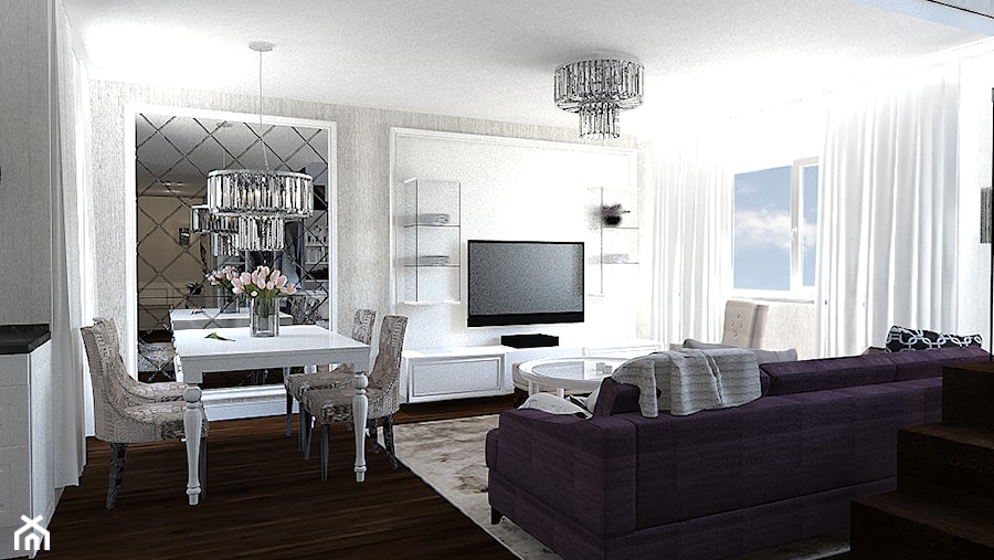 Eklektyczne mieszkanie w Słupsku - Salon, styl glamour - zdjęcie od Jankowska Design