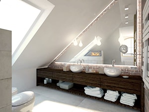 Projekt łazienki na poddaszu - zdjęcie od Jankowska Design