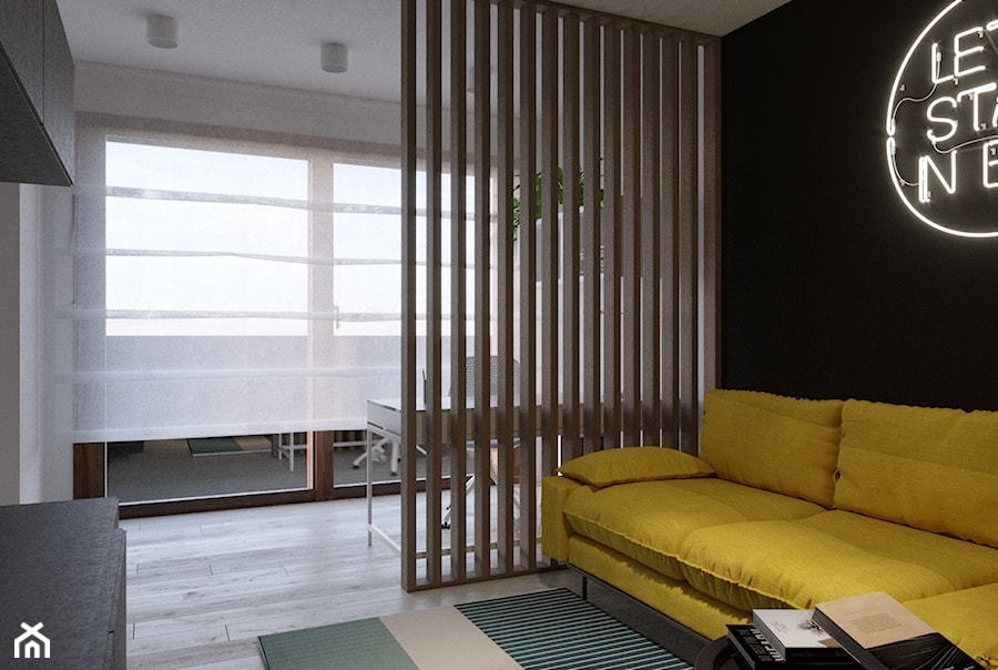 Adaptacja garażu na pokój gościnny - Sypialnia, styl nowoczesny - zdjęcie od Jankowska Design