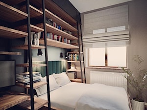 Sypialnia w bibliotece - Sypialnia, styl nowoczesny - zdjęcie od Jankowska Design