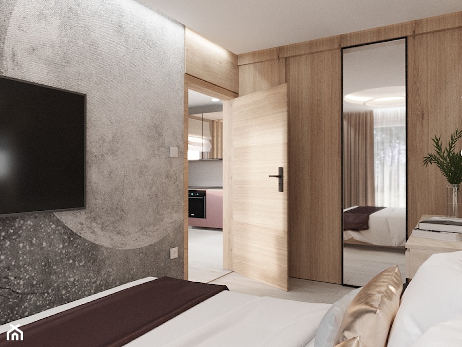 Sypialnia księżycowa w apartamencie - zdjęcie od Jankowska Design